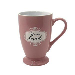 coffee mug you are loved pink coffee mug tea cup
